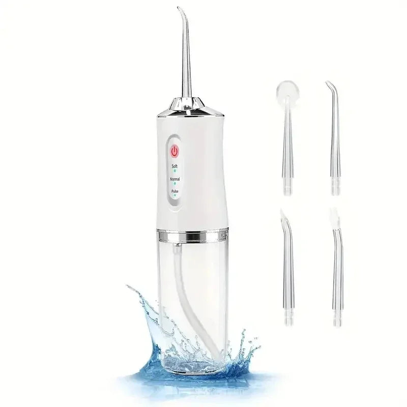 Portable Smart Electric Oral Irrigator Water Flosser 4 Jets 3 Modes Rechargeable Dental Water Jet Irrigator Dental Teeth Cleaner