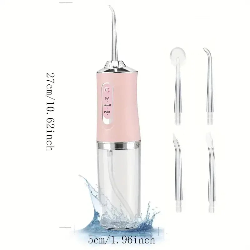 Portable Smart Electric Oral Irrigator Water Flosser 4 Jets 3 Modes Rechargeable Dental Water Jet Irrigator Dental Teeth Cleaner 