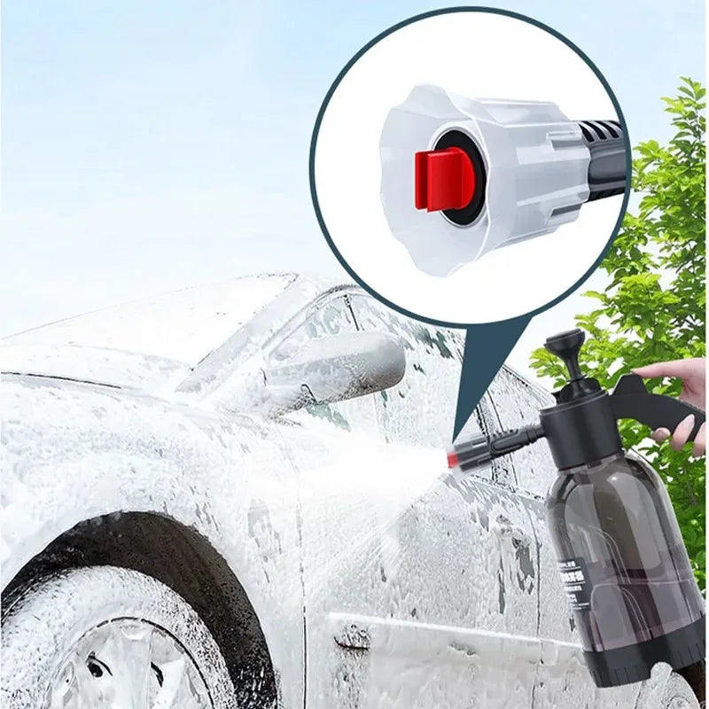 2L Hand Pump Foam Gardening Sprayer Snow Foam Gun Nozzle With Pressure Relief Valve Wash Spray Bottle Window Gardening Tools 