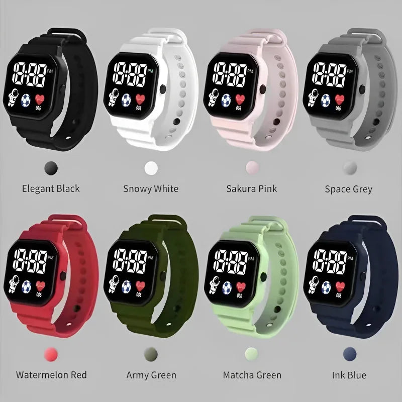 Smart Watch Children Digital Wristwatch for Boy Girl Silicone Strap Sport Fitness LED Electronic Watch Health Monitoring Watches