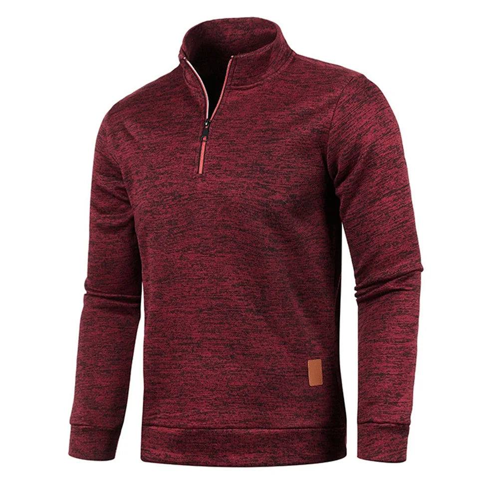 Men Sweatshirts Spring Thicker Pullover Half Zipper Pullover for Male Hoody Outdoor Sweatshir Autumn Solid Color Turtleneck Swea