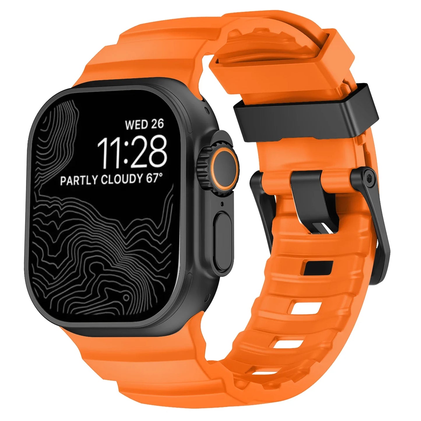 Trail Soft Silicone Strap For Apple Watch Ultra 10 9 8 7 6 5 SE High-end Bracelet Wristband iWatch 46mm 45mm 49/44mm Accessories