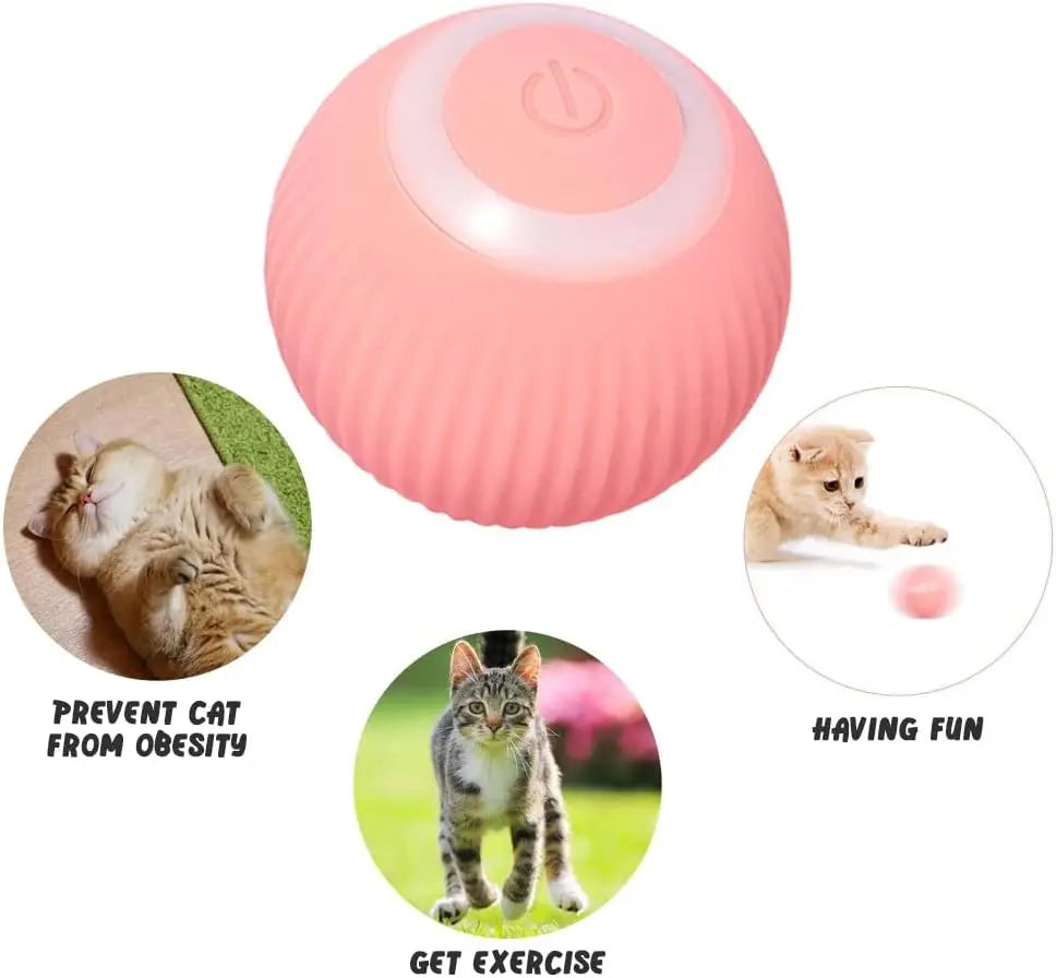 Cat Interactive Ball Smart Cat Toys Indoor Automatic Rolling Magic Ball Electronic Interactive Cat Toy Cat Game Accessories