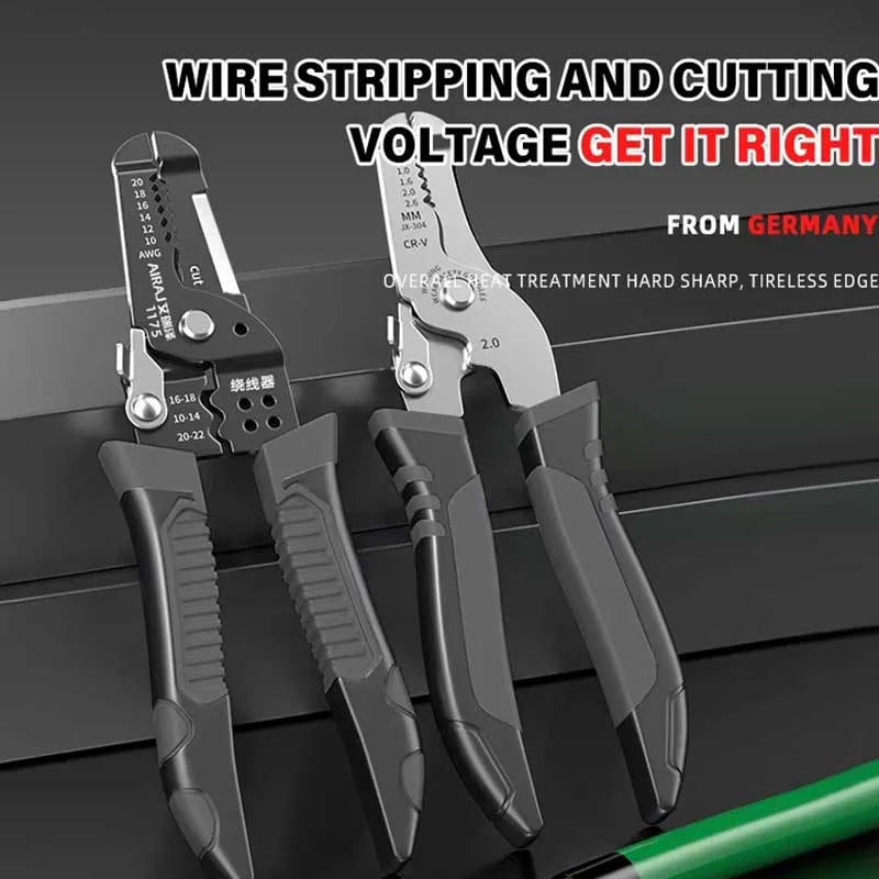 Multi functional Professional Electrician Wire Tool Cable Wire Stripper Cutter Crimper Automatic Crimping Stripping Plier