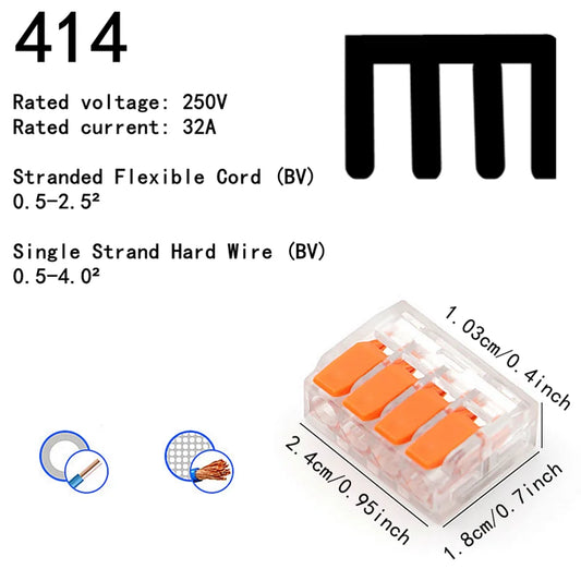 10-75 Pcs Orange Universal Type Quick Plug-in Terminals,Electrical Equipment Connectors,Wire Connector Terminals,250V/32A 