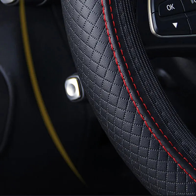 Car Steering Wheel Cover Anti Slip Breathable Protection Cover for 37 to 39cm Steering Wheel Protector Car Styling Accessories