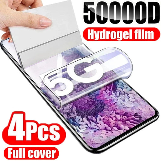 4PCS Hydrogel Film for Samsung Galaxy S23 Ultra S22 S10 S9 S8 Plus S21 S20 FE Screen Protectors for Samsung Note 20 10 Plus Film