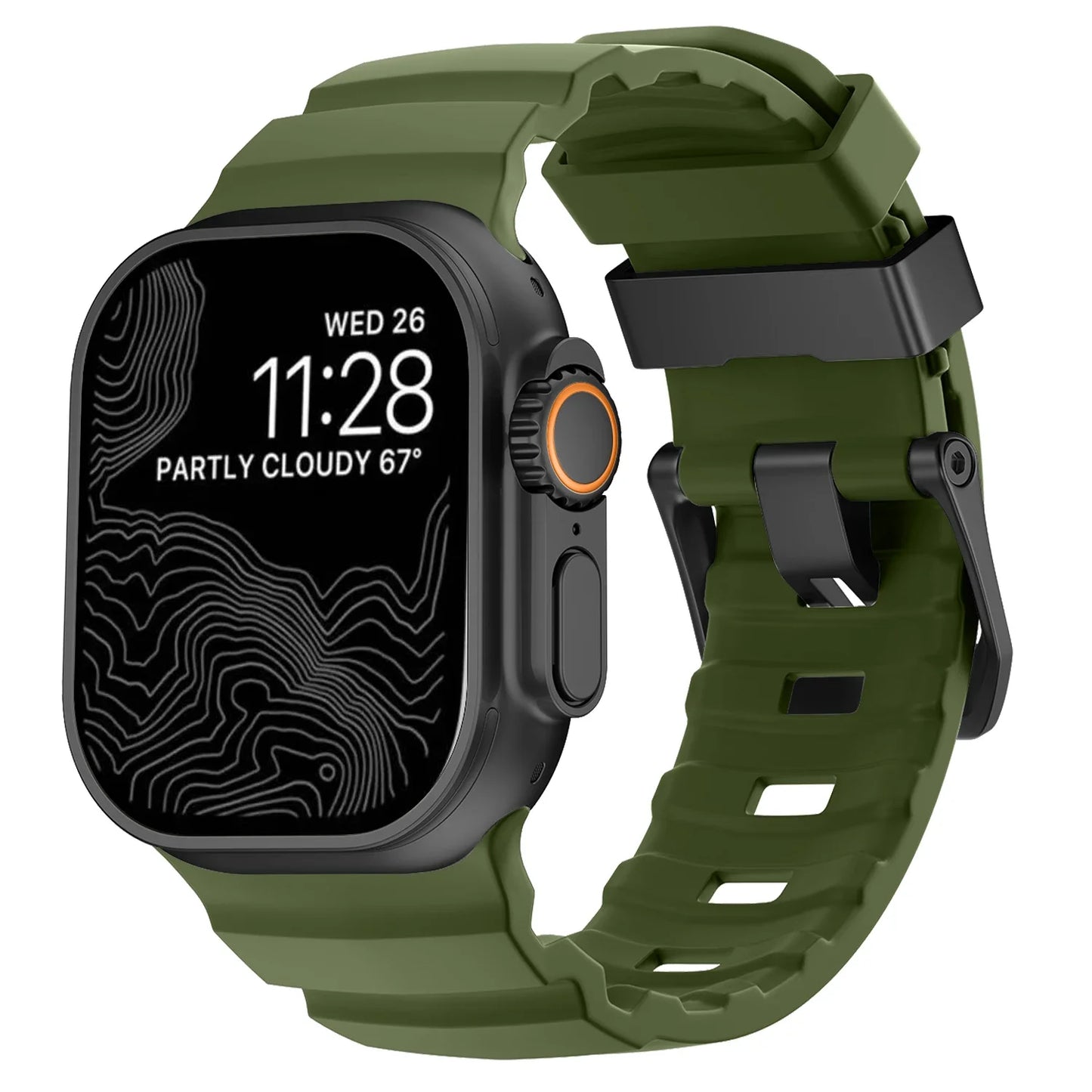 Trail Soft Silicone Strap For Apple Watch Ultra 10 9 8 7 6 5 SE High-end Bracelet Wristband iWatch 46mm 45mm 49/44mm Accessories