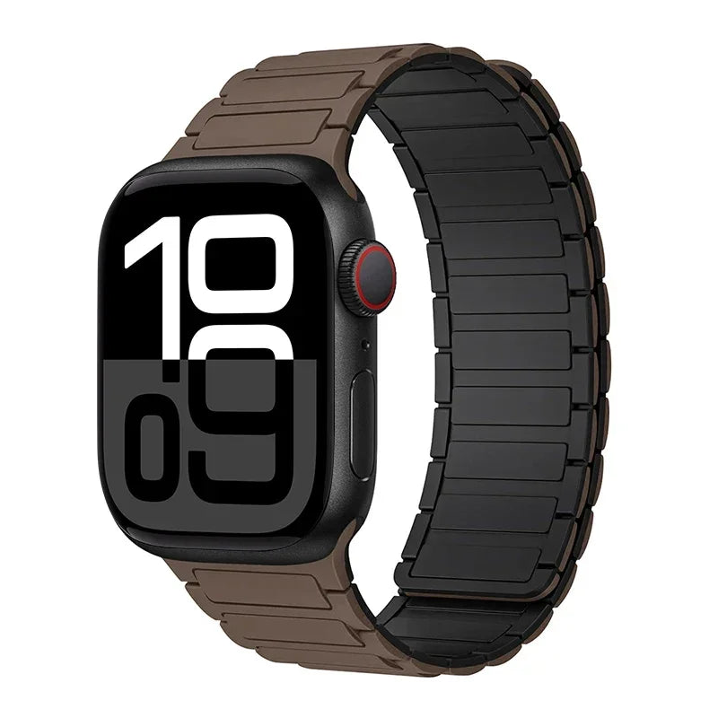 Magnetic Strap for Apple Watch Band 45mm 44 mm 40mm 46mm 41mm 42mm 38 Silicone Bracelet iWatch Series 8 7 6 Se 9 10 Ultra2 49mm