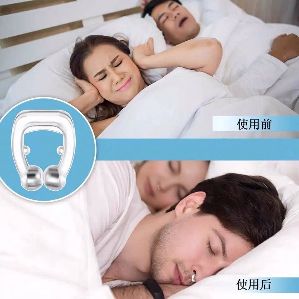 Anti Snore Stop Snoring Nose Clip Silicone Magnetic Sleep Tray Sleeping Aid Apnea Guard Night Device with Case Anti