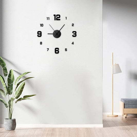 Creative Frameless DIY Wall Clock Wall Decal Home Silent Clock Living Room Office Wall Decoration 