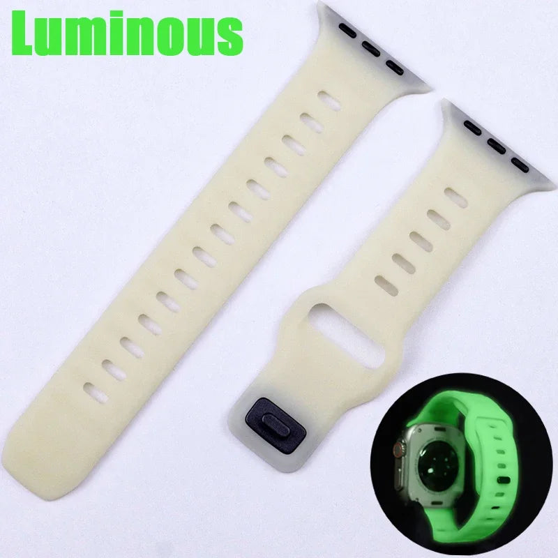 Sport Strap For Apple Watch Ultra band 49mm 45mm 40mm 44mm 42mm 41mm 38mm Silicone Air hole Bracelet iWatch Serie 8 7 6 SE 5 4 3