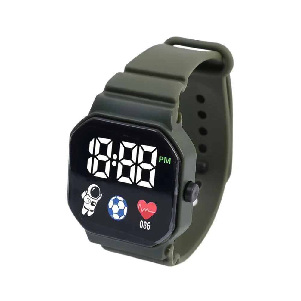 Smart Watch Children Digital Wristwatch for Boy Girl Silicone Strap Sport Fitness LED Electronic Watch Health Monitoring Watches