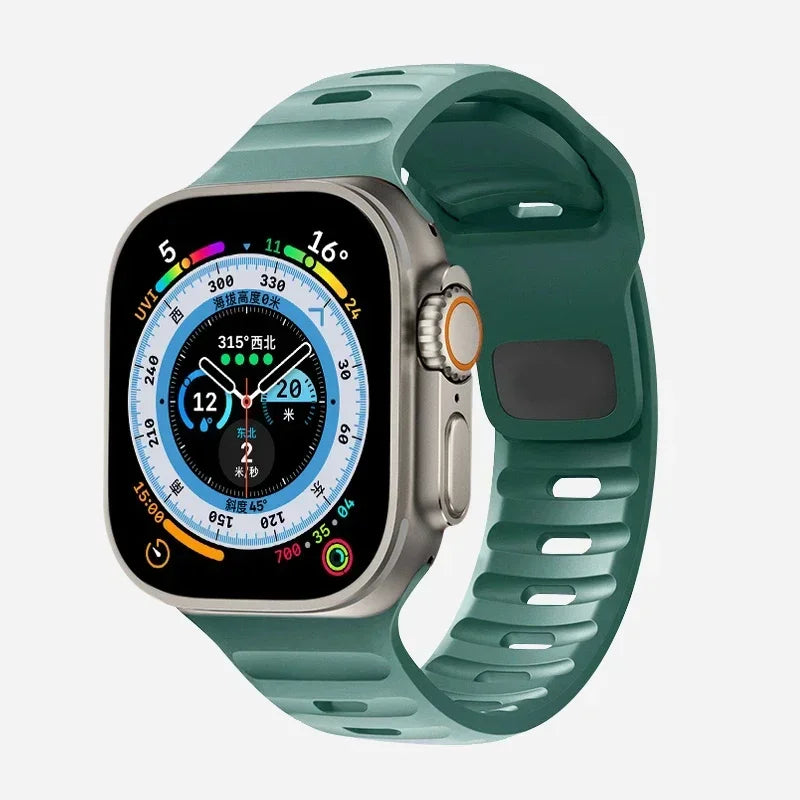 Soft Silicone Strap For Apple Watch Band Ultra 2 49mm 44mm 45mm 42mm 41mm 42mm sport Watchband iwatch Serise 5 6 7 8 9  bracelet