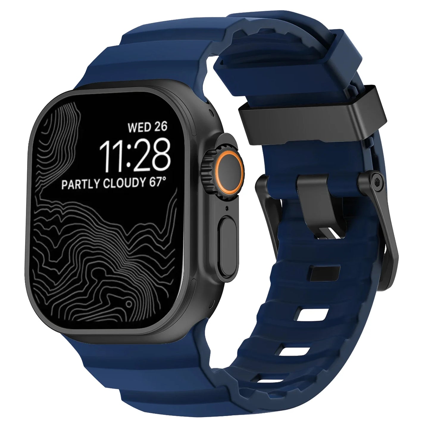 Trail Soft Silicone Strap For Apple Watch Ultra 10 9 8 7 6 5 SE High-end Bracelet Wristband iWatch 46mm 45mm 49/44mm Accessories