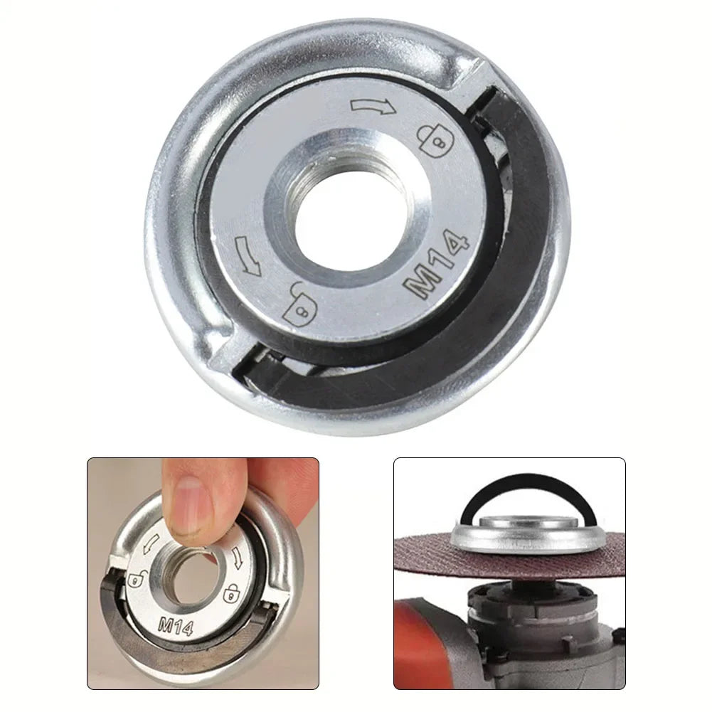 M14 Angle Grinder Quick Release Self-Locking Grinder Pressing Plate Flange Nut Power Chuck