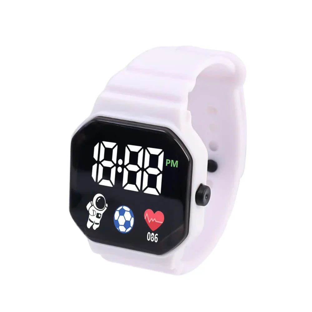 Smart Watch Children Digital Wristwatch for Boy Girl Silicone Strap Sport Fitness LED Electronic Watch Health Monitoring Watches