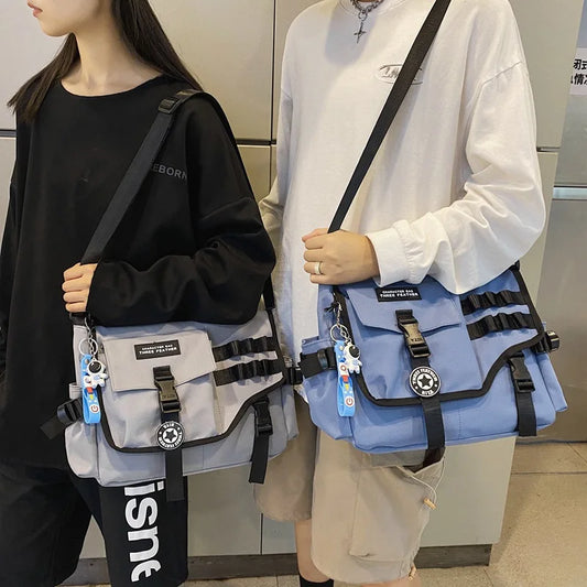 Canvas Crossbody Bags for Women 2023 Nylon Men Postman Student Shoulder Messenger Bag Large Satchel Fashion Bookbag Big Handbags