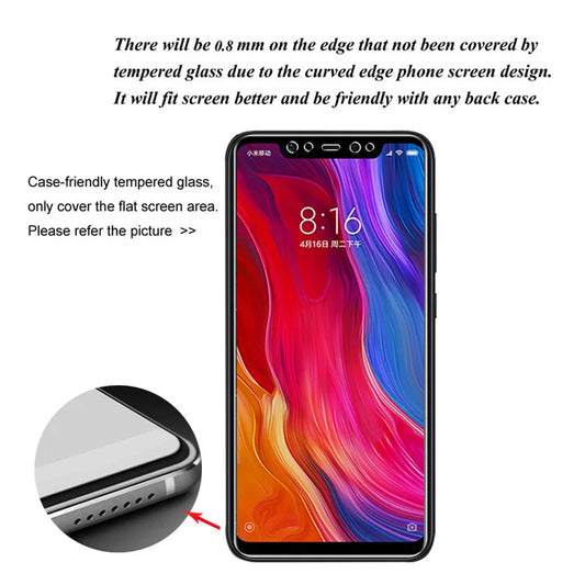 3Pcs Tempered Glass For Xiaomi Mi 8 Mi8 Lite Pro SE Screen Protector Shield For Xiaomi Mi 8 Pro SE Protective Glass Film 9H