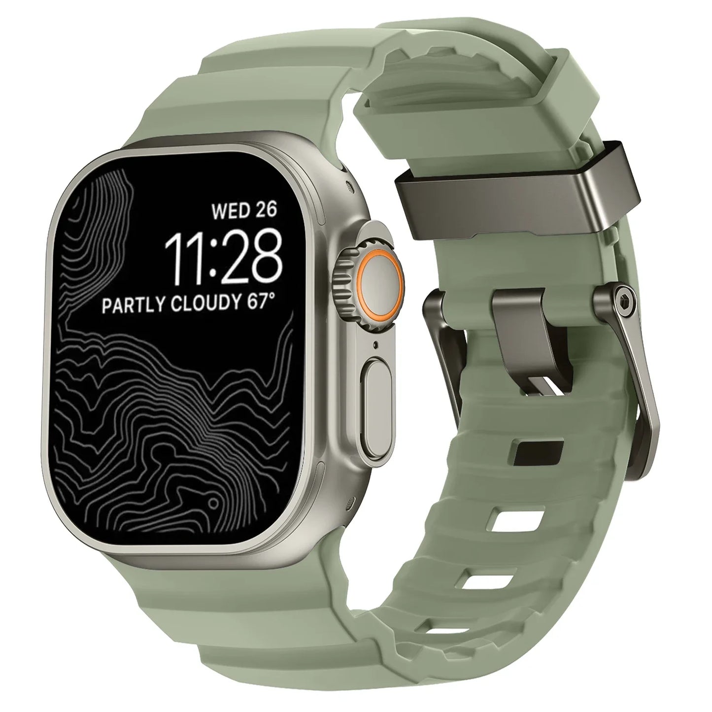 Trail Soft Silicone Strap For Apple Watch Ultra 10 9 8 7 6 5 SE High-end Bracelet Wristband iWatch 46mm 45mm 49/44mm Accessories