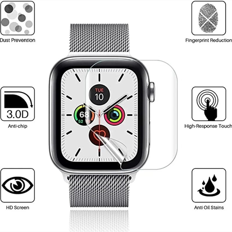 Screen Protector Film for Apple Watch 45mm 41mm 42mm 40mm 44mm Clear Protective Not tempered Glass iWatch Series 7 8 SE 6 9 5 4