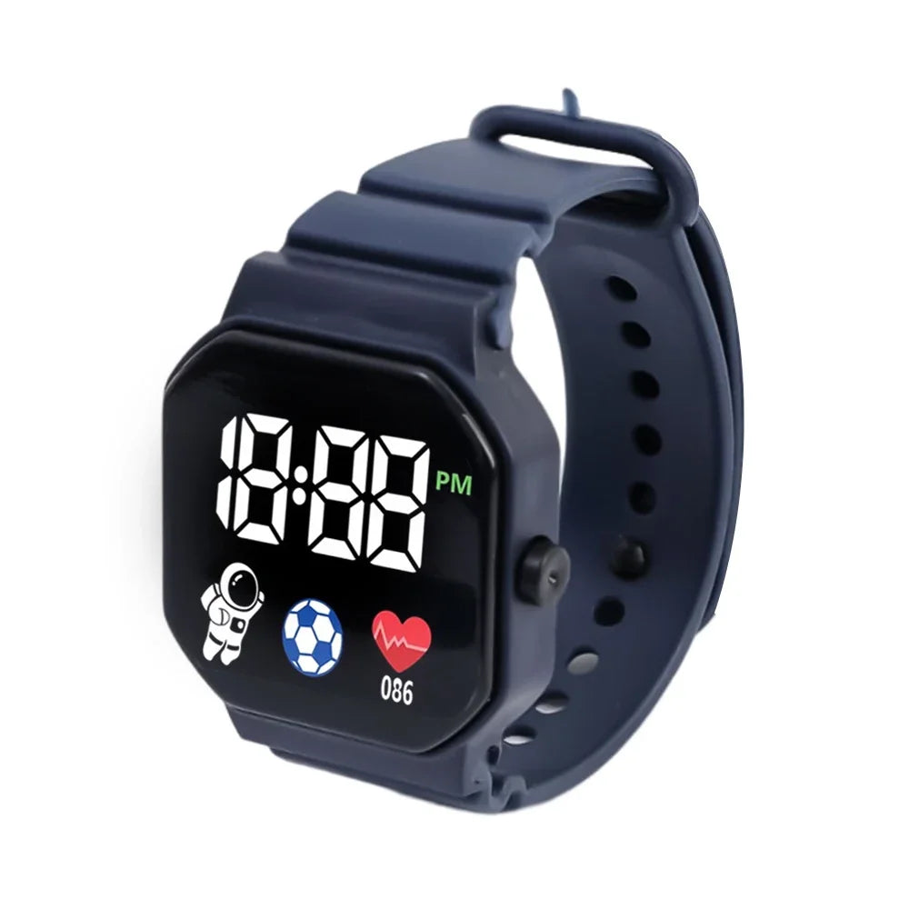 Smart Watch Children Digital Wristwatch for Boy Girl Silicone Strap Sport Fitness LED Electronic Watch Health Monitoring Watches