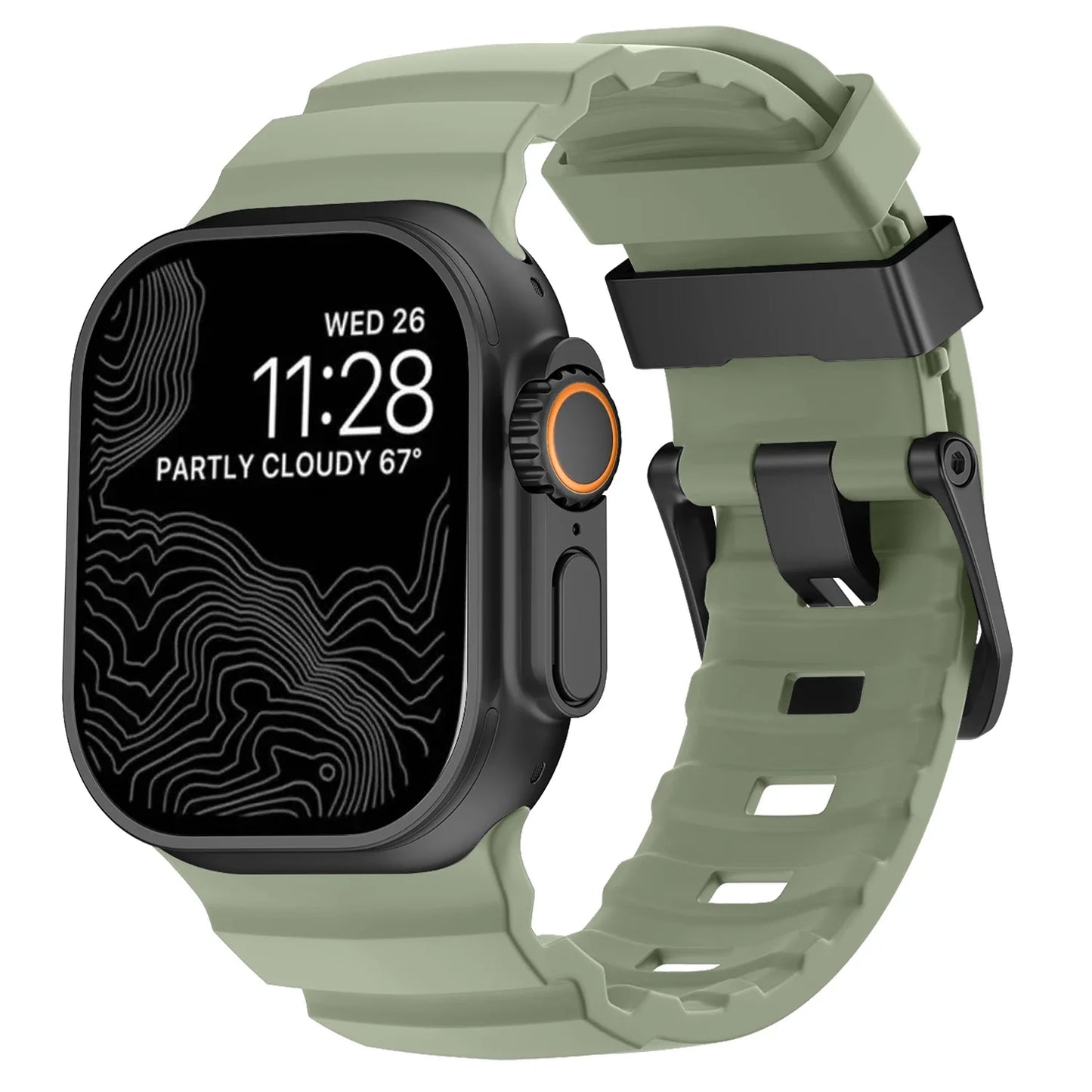 Trail Soft Silicone Strap For Apple Watch Ultra 10 9 8 7 6 5 SE High-end Bracelet Wristband iWatch 46mm 45mm 49/44mm Accessories